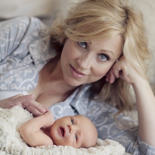 Maminka Amy s miminkem Tobym.